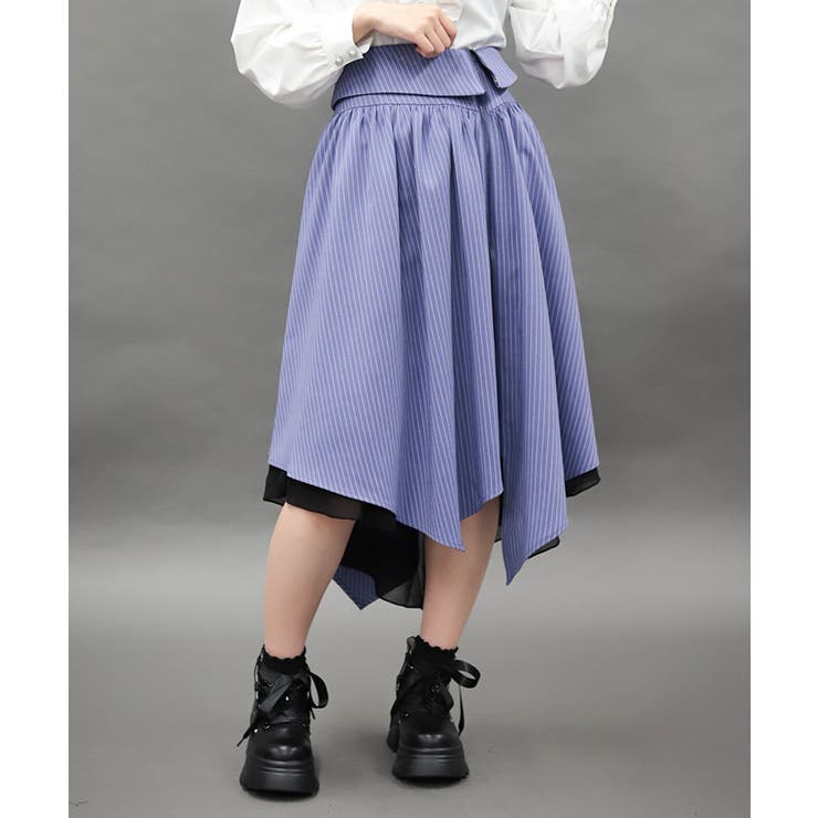 パープル | イレヘムＺＩＰデザインスカート | axes femme