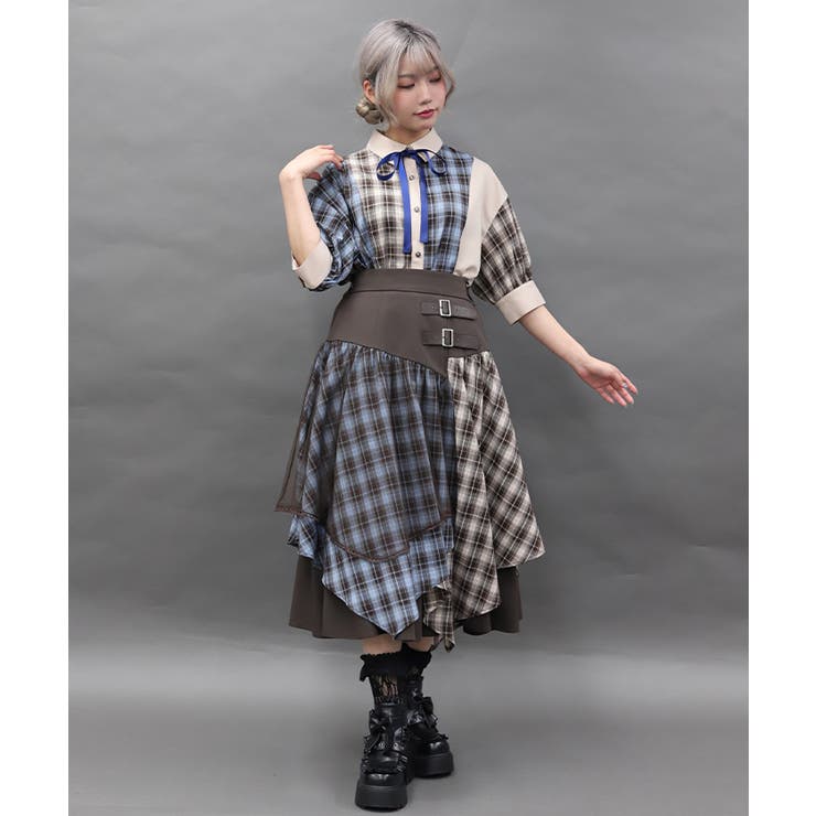チェックランダムフリルスカート | axes femme | 詳細画像9 