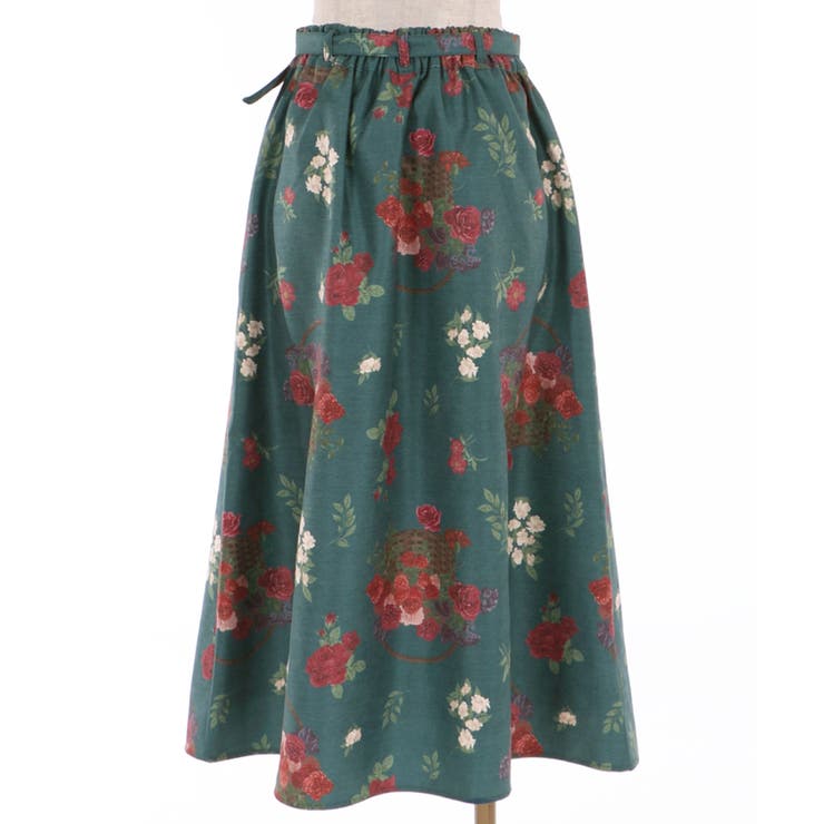 バスケットブーケ柄スカート[品番：IGAW0001112]｜axes femme