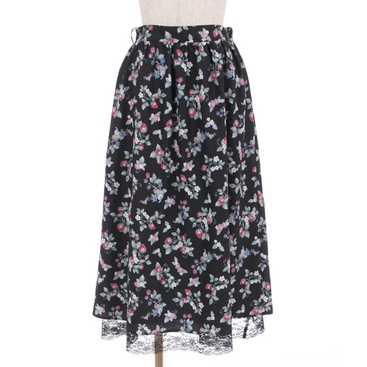 ベリー柄ロングスカート[品番：IGAW0003269]｜axes femme