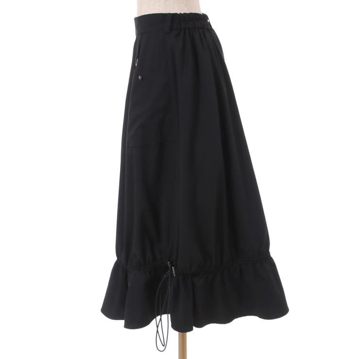 ✨25ss美品✨QTUME クチューム ドロストポケットスカート BLACK ✨25ss美品✨QTUME クチューム ドロストポケットスカート BLACK