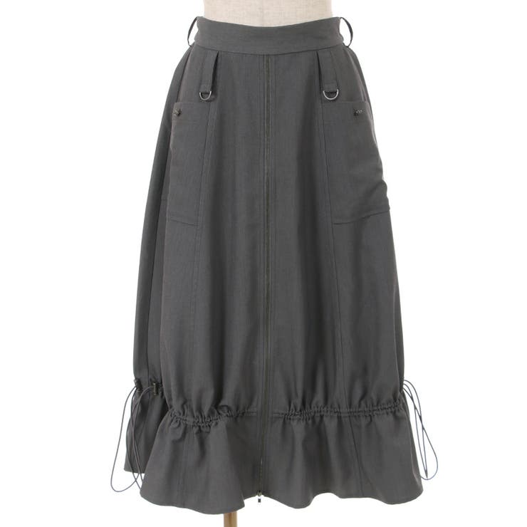 ジップ付ドロストスカート[品番：IGAW0003882]｜axes femme