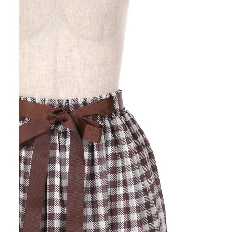 チョコミントプリントスカート[品番：IGAW0005311]｜axes femme