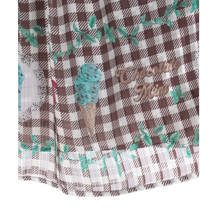 【美品タグ付き】チョコミントプリントスカート、Tシャツ　axes femme チョコミントプリントTシャツ｜アクシーズファムの通販｜&mall