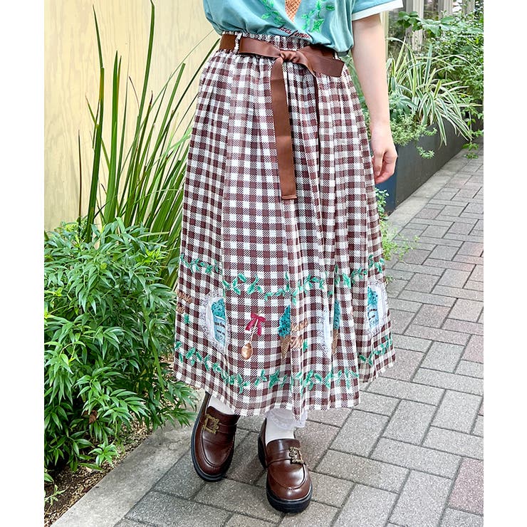 Nounours Chocolatoryスカート ミント Fancy color ショート丈ジャンパースカート ミント／select