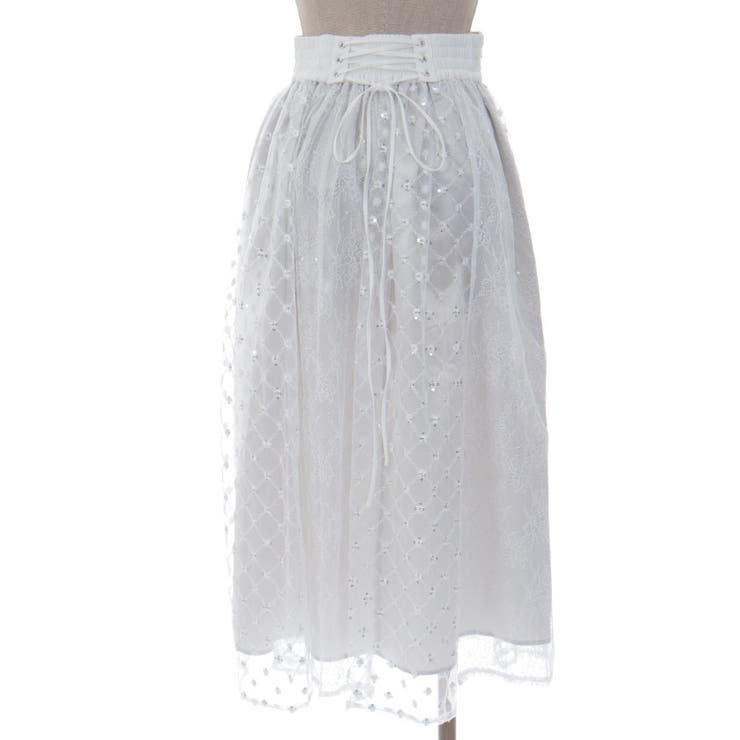 スパンコールチュールスカート[品番：IGAW0005823]｜axes femme