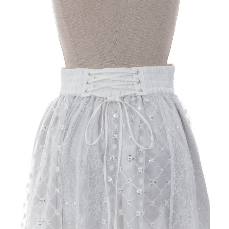 axes femme あつこ スカート2点 シフォン切替ストライプスカート[品番：IGAW0005236]｜axes