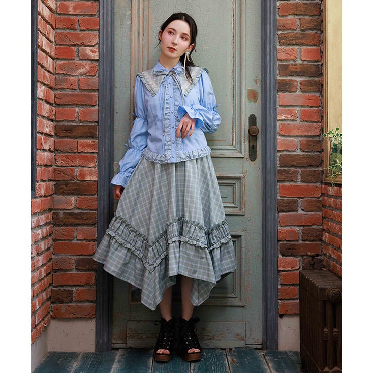 チェックギャザーイレヘムスカート | axes femme | 詳細画像7 