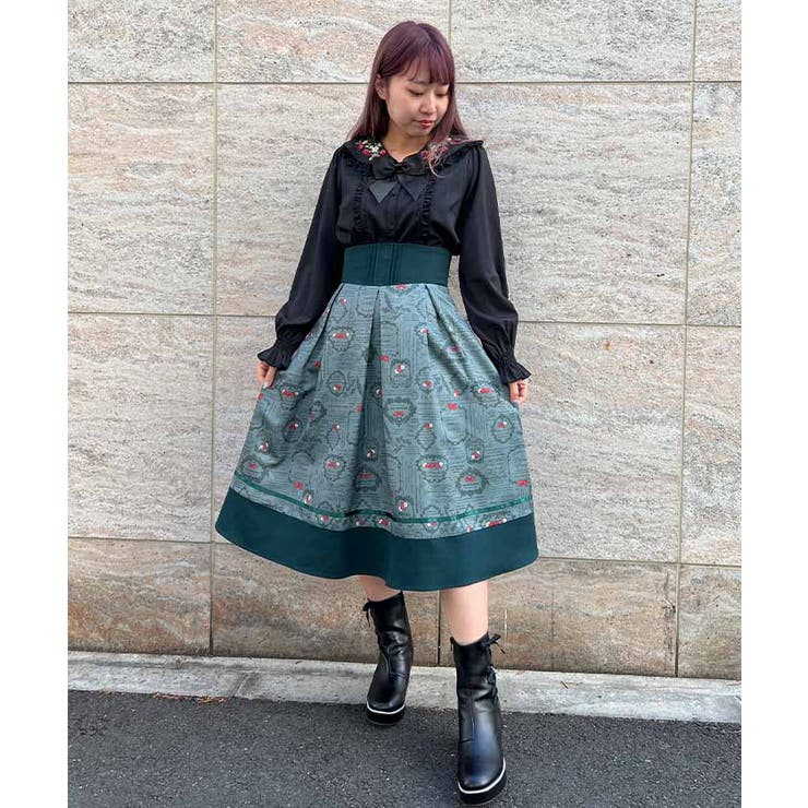 axesfemme アクシーズファム ストロベリー ラベルタックスカート 新品❗ ストロベリーラベルタックSK[品番：IGAW0003241]｜axes femme