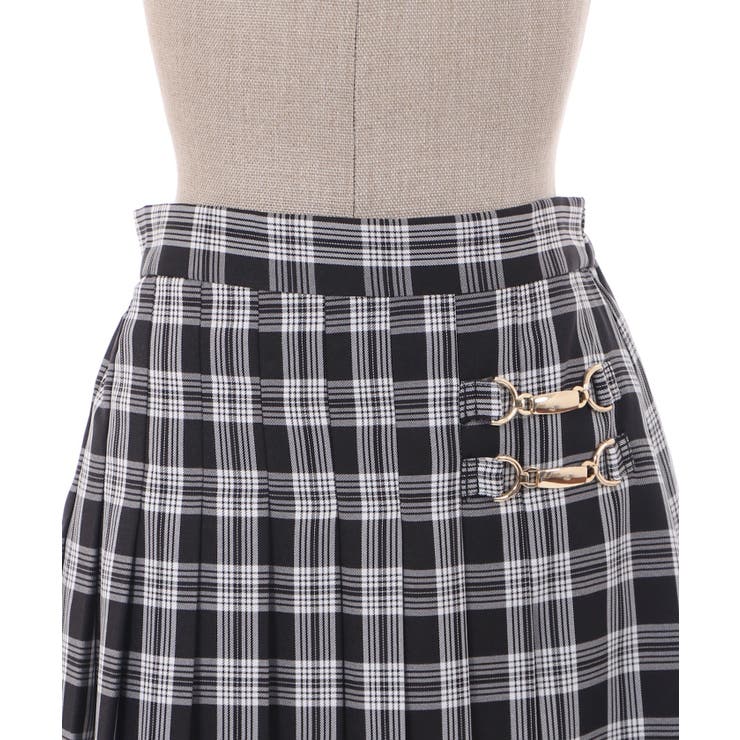 ARCHIVIO プリーツスカート ビット付チェックプリーツSK[品番：IGAW0003463]｜axes femme