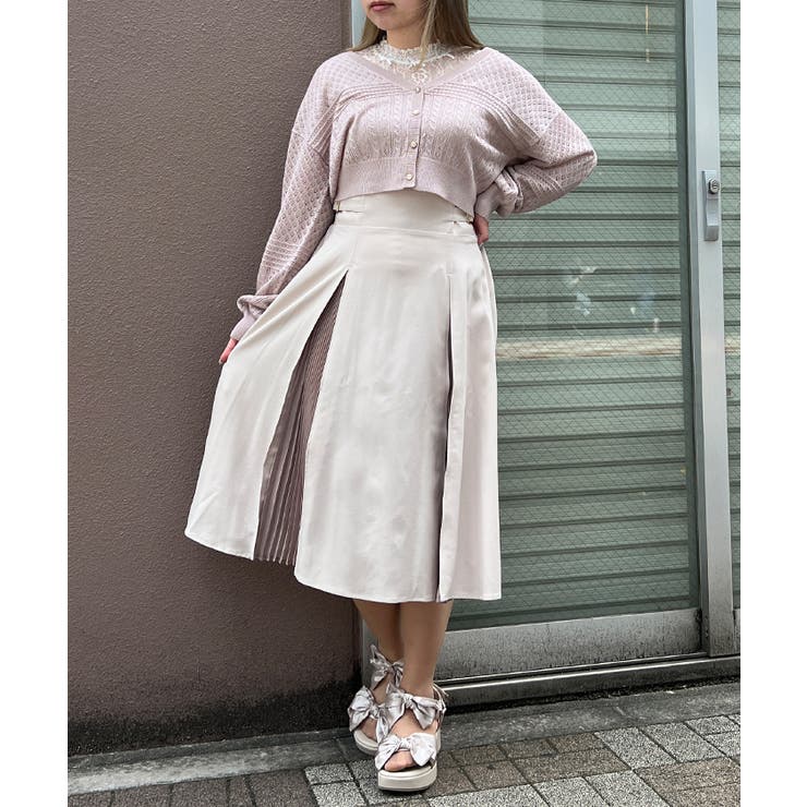 慈雨　麻入切替スカート　未使用タグ付　￥50600　サイズ40 慈雨 センソユニコ チェック切替デザインスカート : セレクト