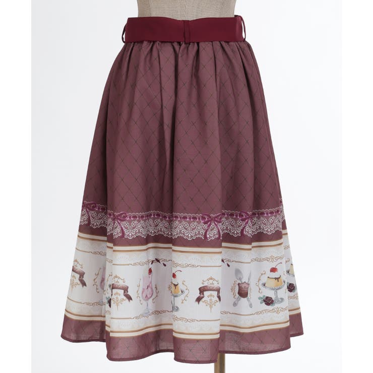 レトロ喫茶ベルト付スカート[品番：IGAW0005090]｜axes femme