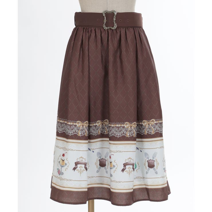 レトロ喫茶ベルト付スカート[品番：IGAW0005090]｜axes femme