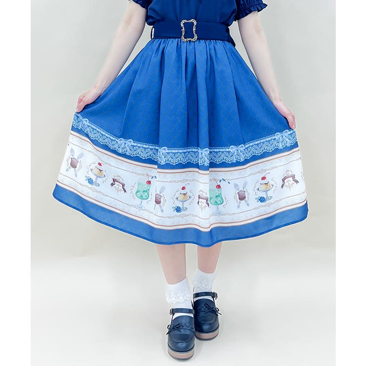 レトロ喫茶ベルト付スカート[品番：IGAW0005090]｜axes femme
