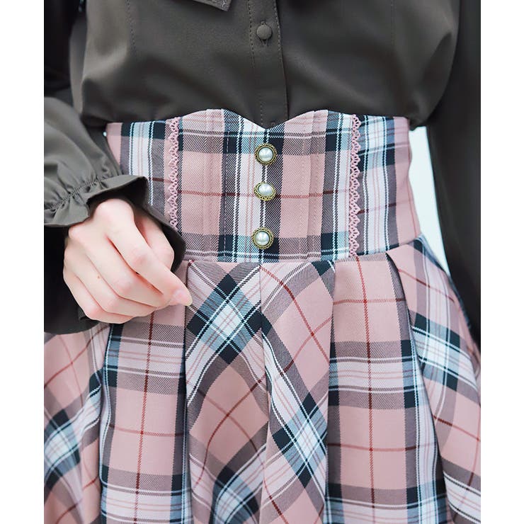 フリルサス付ハイウエストスカート | axes femme | 詳細画像10 