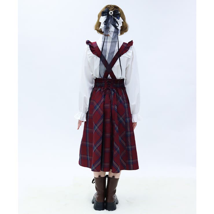 フリルサス付ハイウエストスカート | axes femme | 詳細画像3 