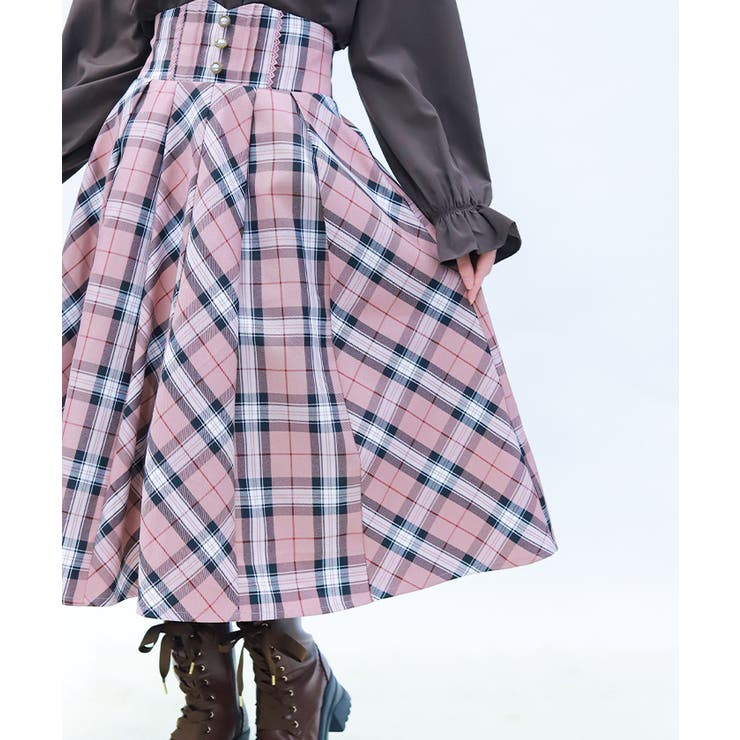 フリルサス付ハイウエストスカート | axes femme | 詳細画像4 