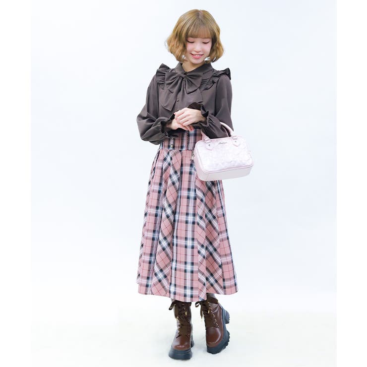 フリルサス付ハイウエストスカート | axes femme | 詳細画像9 