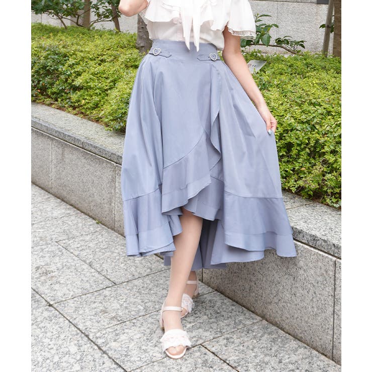 ブルーグレー | ラッフルフリルイレヘムスカート | axes femme