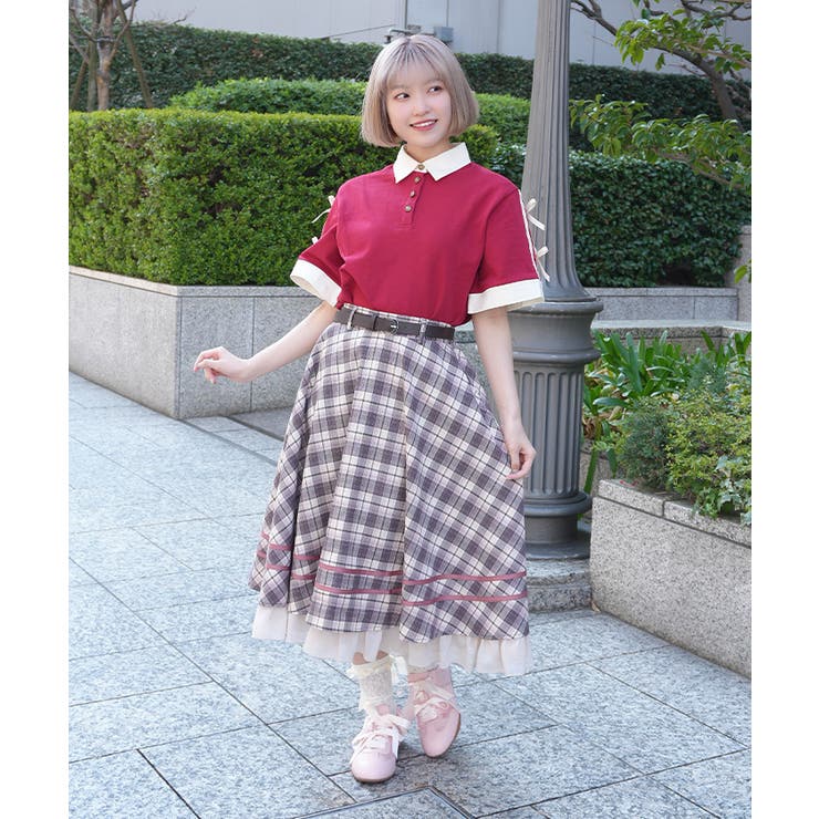 ベルト付きサーキュラースカート | axes femme | 詳細画像11 