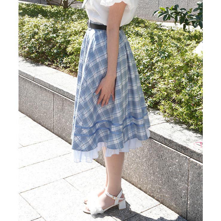 ベルト付きサーキュラースカート | axes femme | 詳細画像2 
