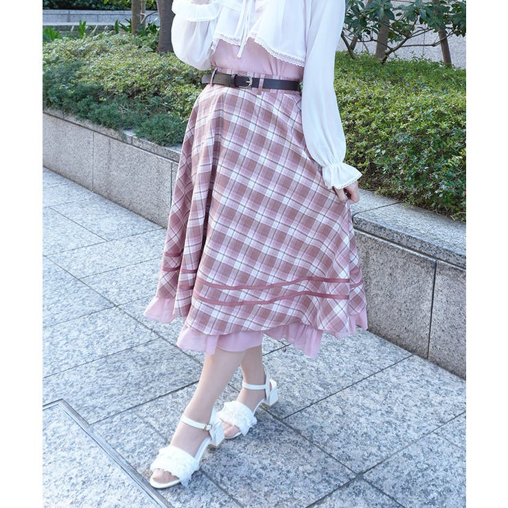 ベルト付きサーキュラースカート | axes femme | 詳細画像5 