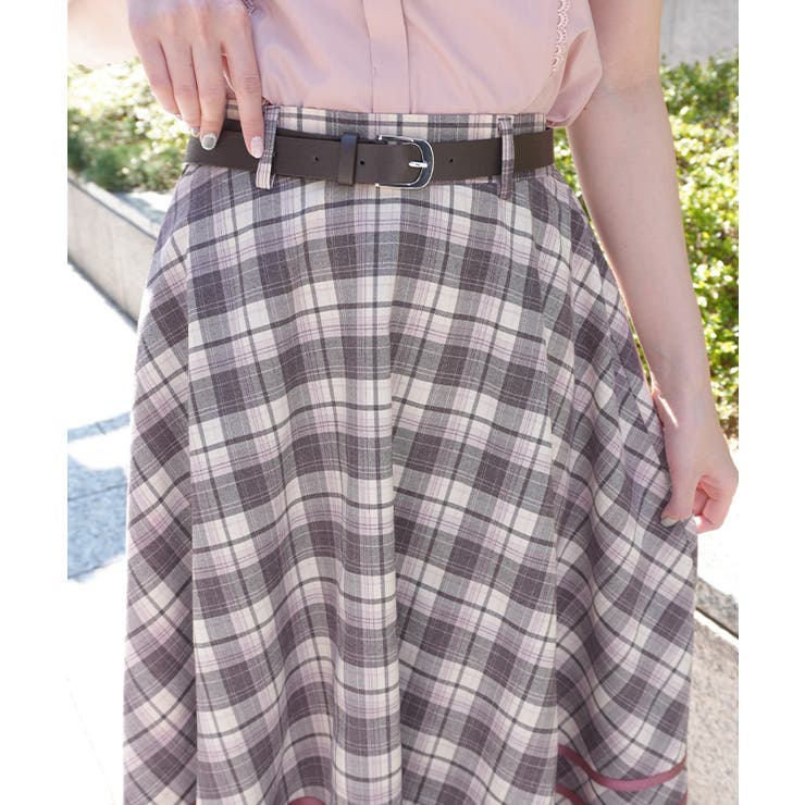 ベルト付きサーキュラースカート | axes femme | 詳細画像7 