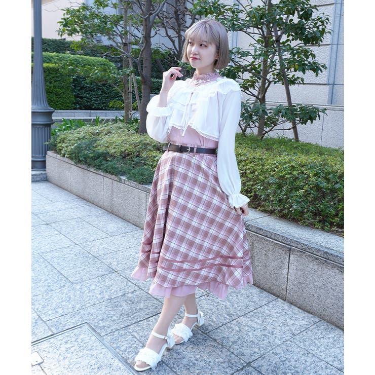 ベルト付きサーキュラースカート | axes femme | 詳細画像9 