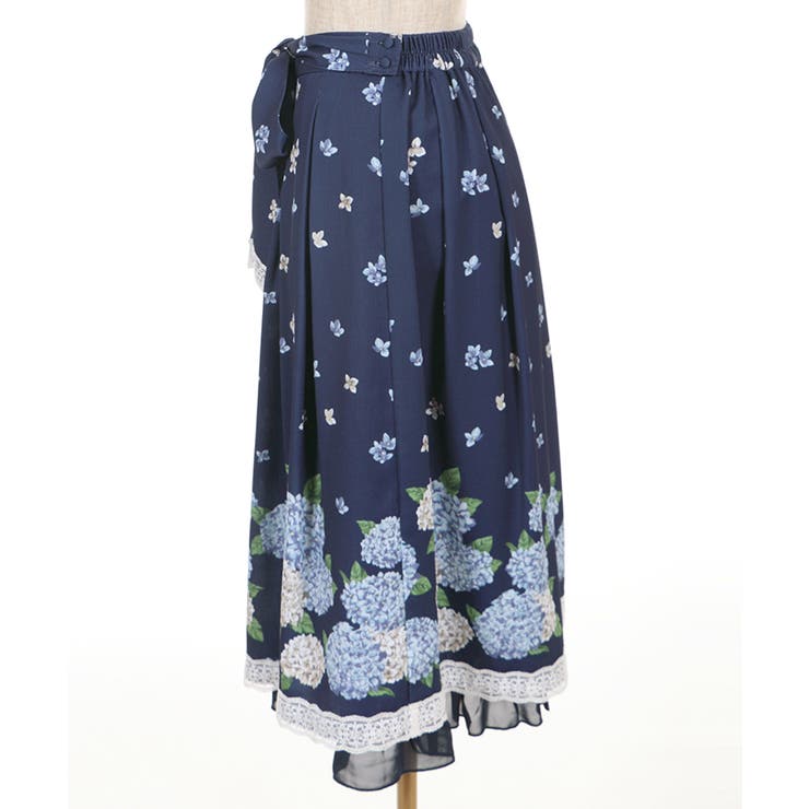 紫陽花パネル柄スカート[品番：IGAW0000488]｜axes femme