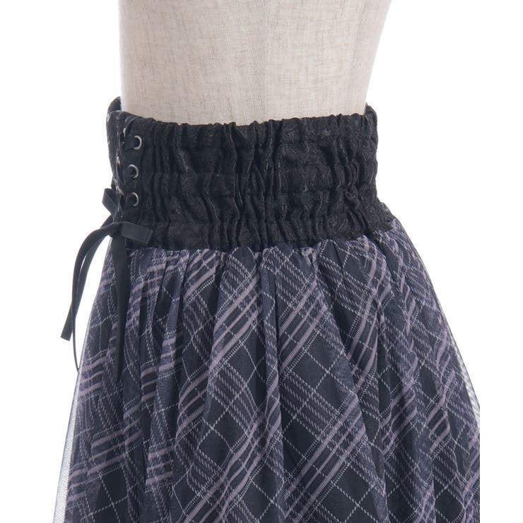 チェックチュールロングスカート | axes femme | 詳細画像15 