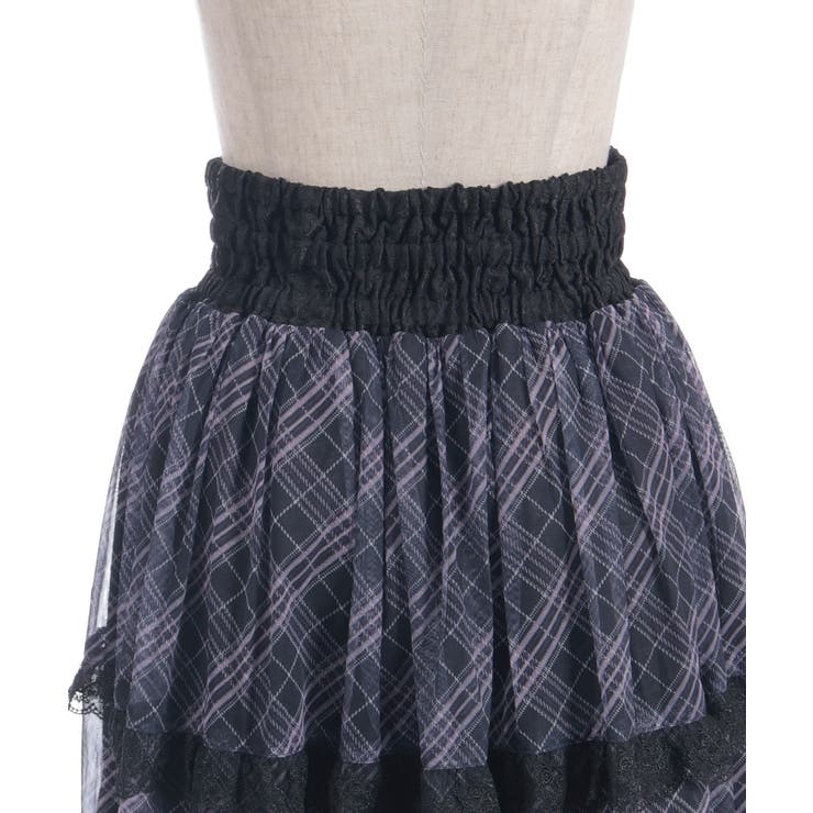 チェックチュールロングスカート | axes femme | 詳細画像16 