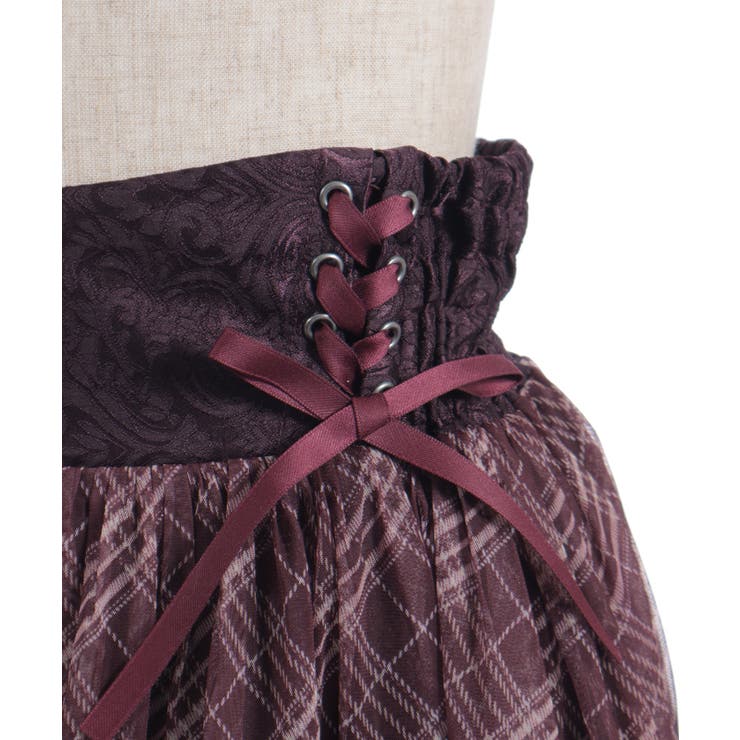 チェックチュールロングスカート | axes femme | 詳細画像21 