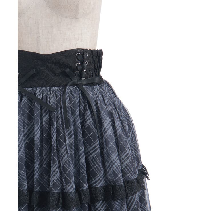 チェックチュールロングスカート | axes femme | 詳細画像29 