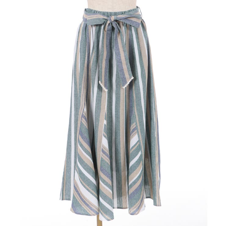 マルチストライプスカート[品番：IGAW0001788]｜axes femme