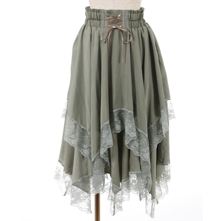axes femme ＶＴＧ風サテンイレヘムＳＫ VTG風サテンイレヘムSK[品番：IGAW0002947]｜axes femme