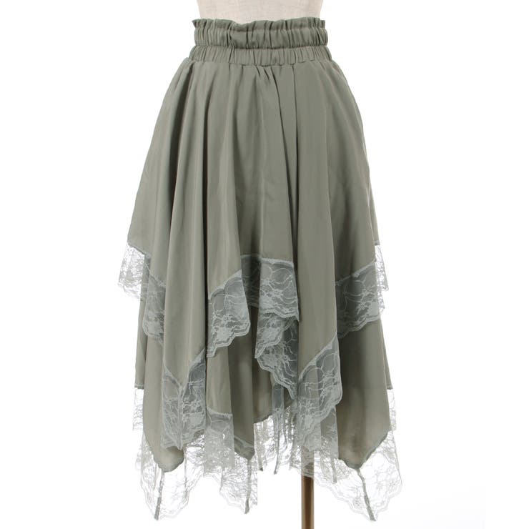 axes femme ＶＴＧ風サテンイレヘムＳＫ VTG風サテンイレヘムSK[品番：IGAW0002947]｜axes femme