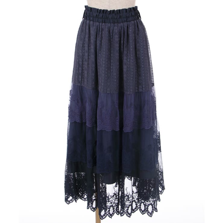 グラデーションレーススカート[品番：IGAW0003100]｜axes femme