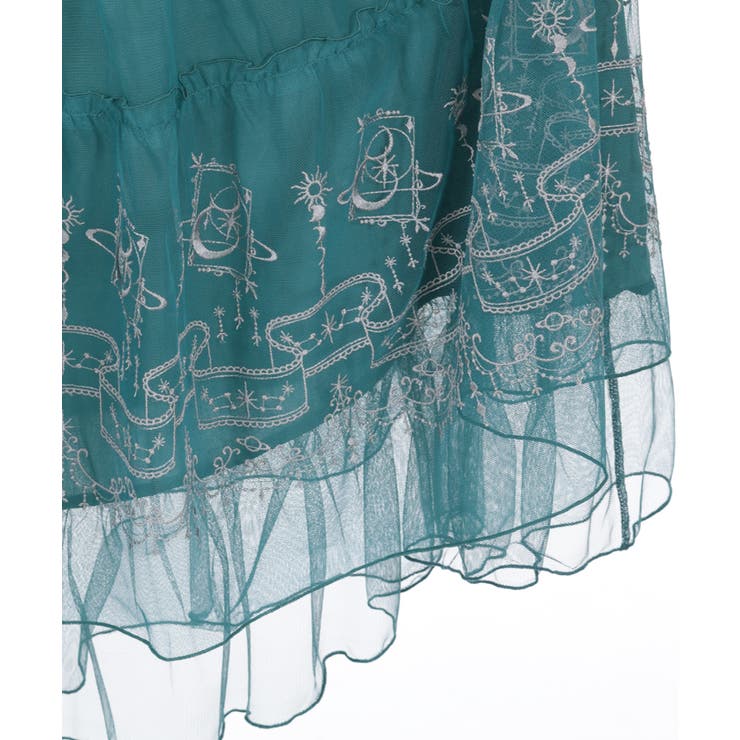 エトワール刺繍チュールスカート[品番：IGAW0005113]｜axes femme