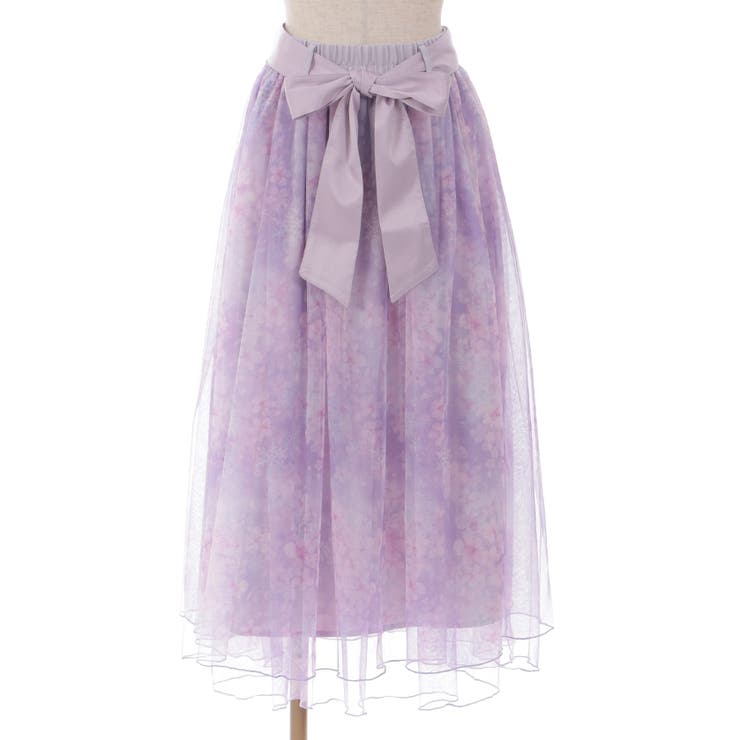 雪桜柄スカート[品番：IGAW0005831]｜axes femme（アクシーズ