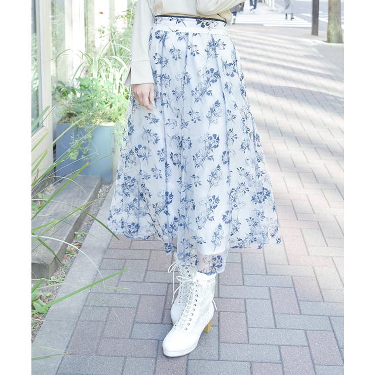 生成り | フロッキーチュールスカート | axes femme