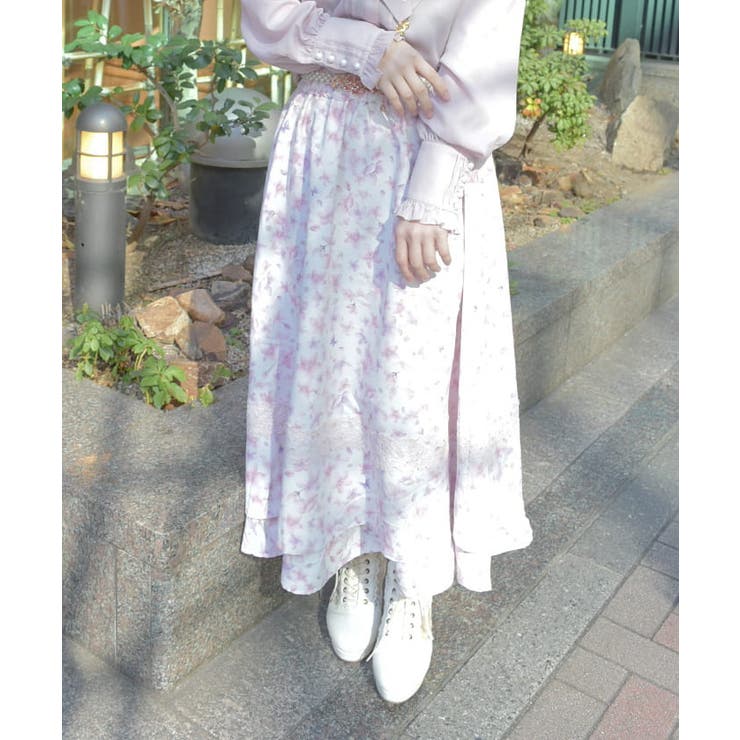 サクラ柄フレアスカート | axes femme | 詳細画像13 