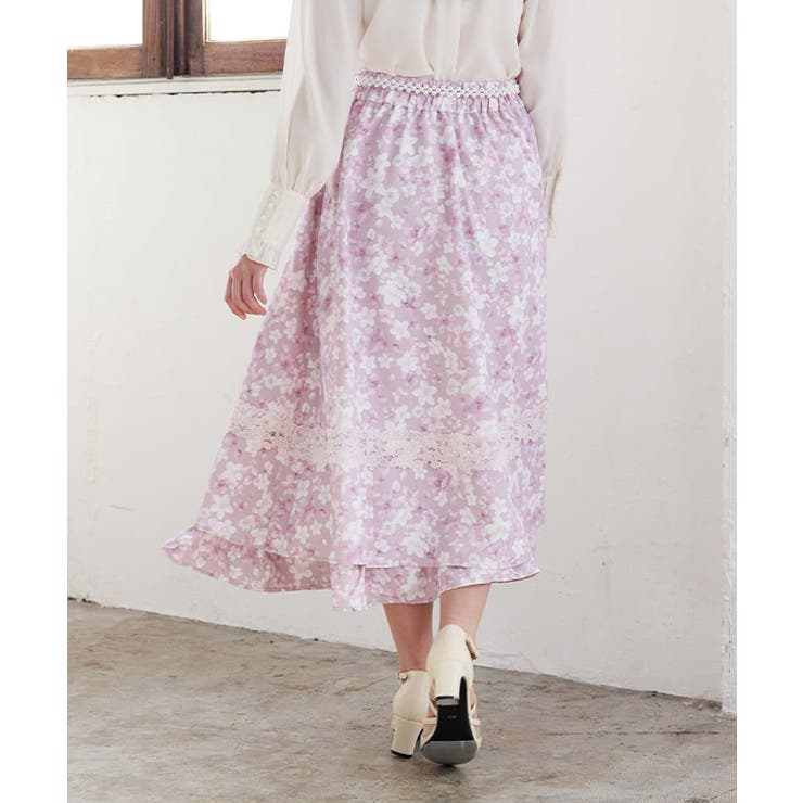 サクラ柄フレアスカート | axes femme | 詳細画像3 