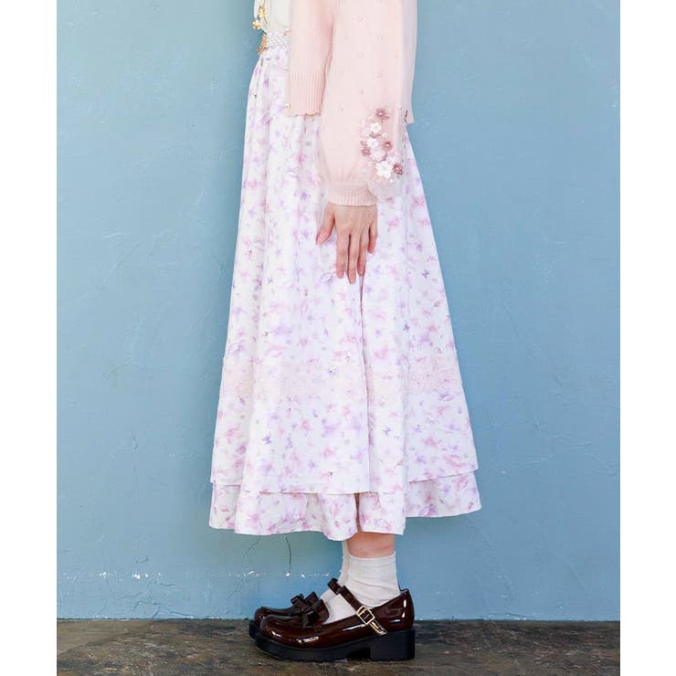 サクラ柄フレアスカート | axes femme | 詳細画像5 