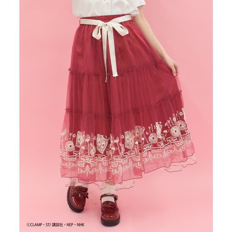 ch!iii 完売　巻きスカート　ピンク カードキャプターさくら／スカート[品番：IGAW0006258]｜axes