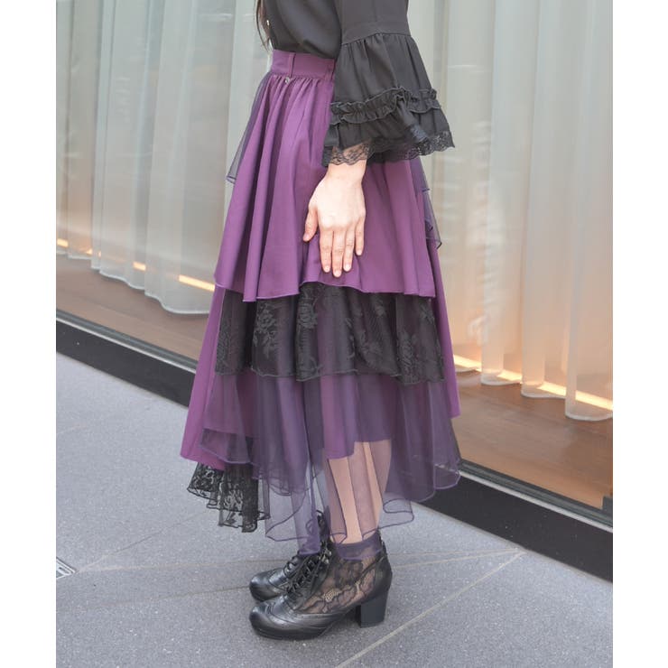 異素材イレヘムロングスカート | axes femme | 詳細画像2 