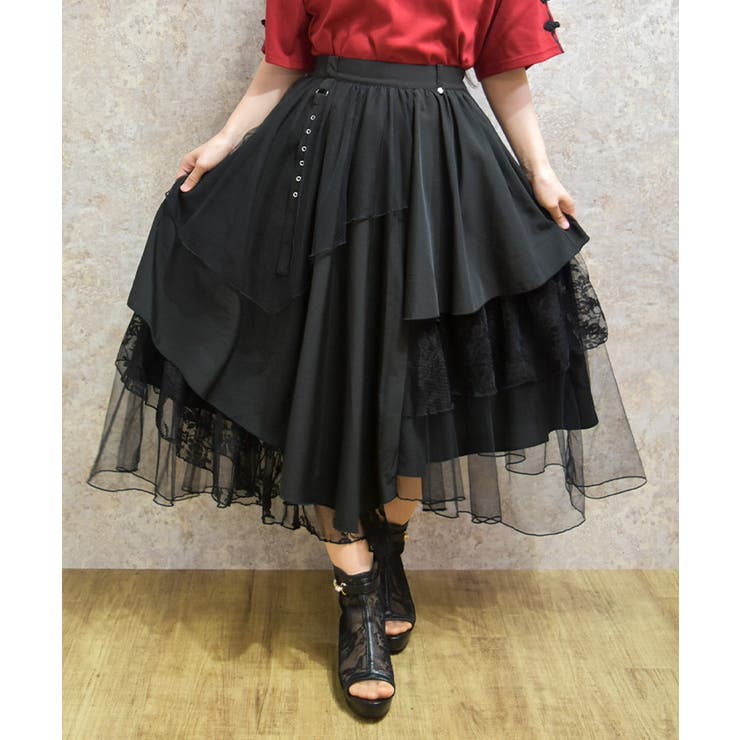 異素材イレヘムロングスカート | axes femme | 詳細画像7 