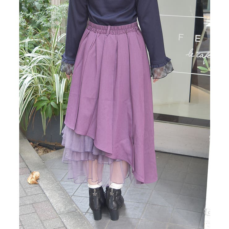 アシメプリーツ×チュールスカート | axes femme | 詳細画像3 