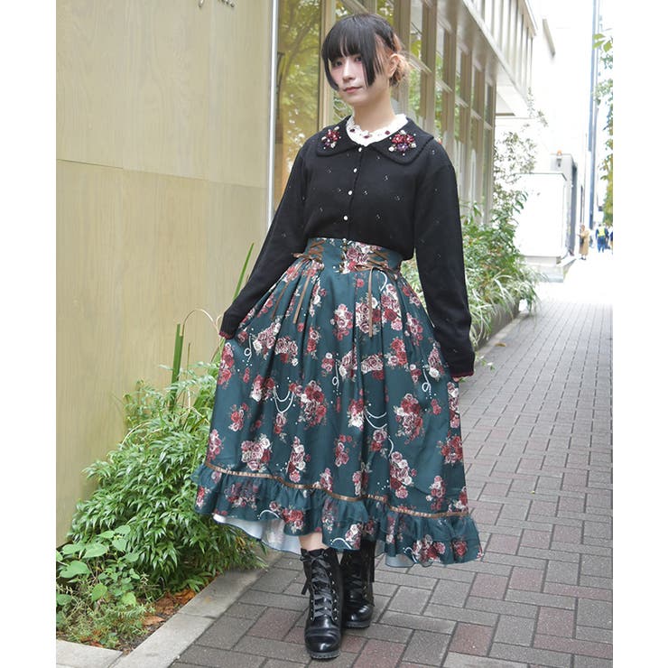 ローズ・オン・フルールスカート | axes femme | 詳細画像6 