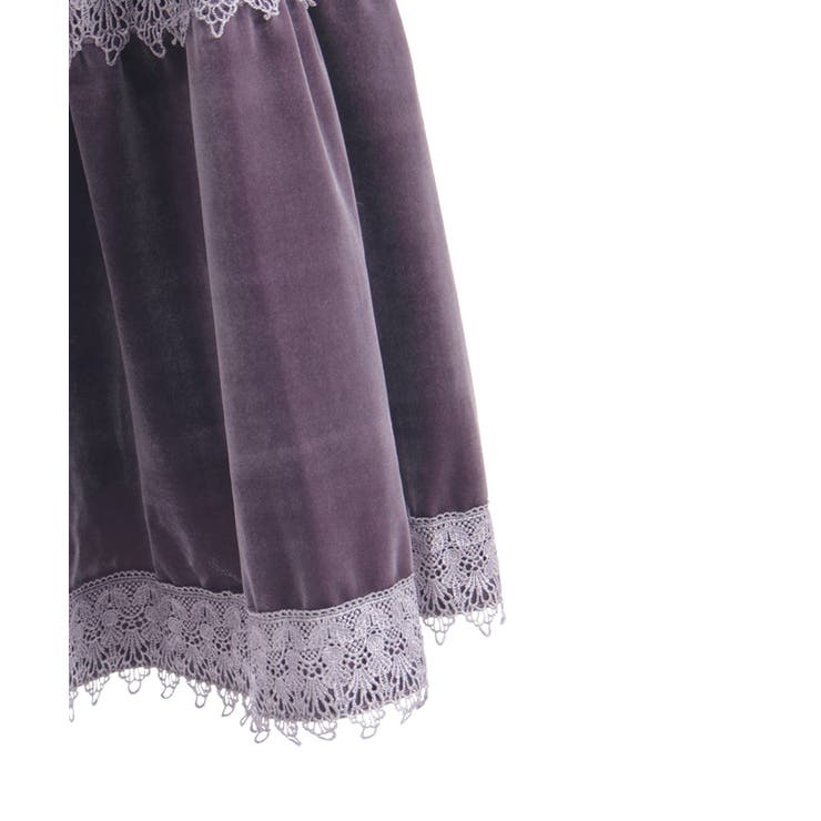 ベロアティアードロングＳＫ | axes femme | 詳細画像13 