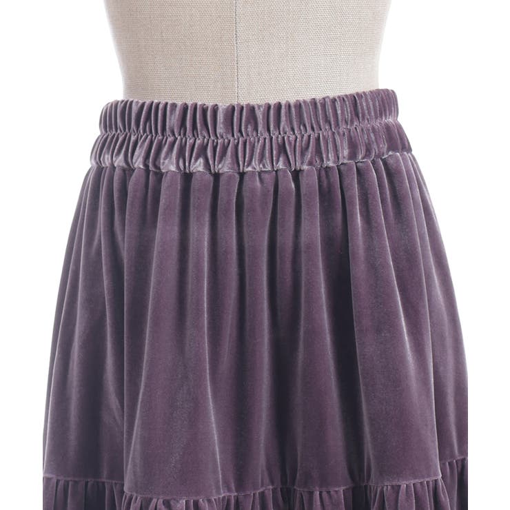 ベロアティアードロングＳＫ | axes femme | 詳細画像14 